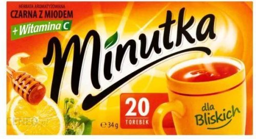 Minutka fekete tea "Méz + C-vitamin" 20 tasak