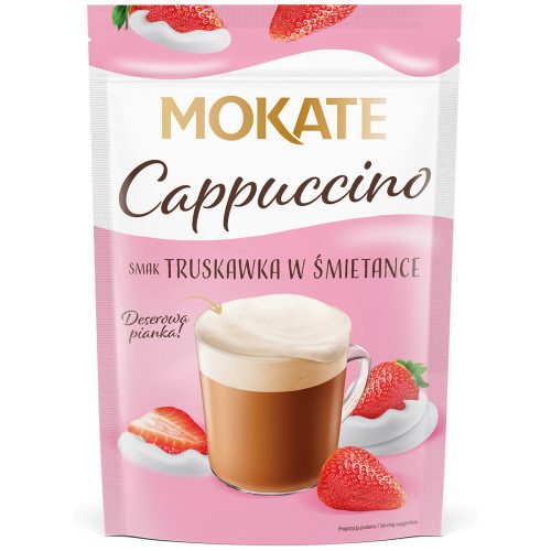 MOKATE Tejszínes-eper ízű cappuccino por 120g